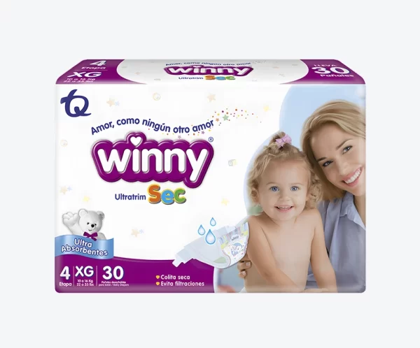 Pañal Winny Sec etp 4 x30und